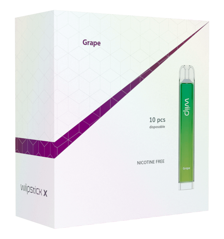 Wiipstick X multipack 10/1, Grape, nicotine free